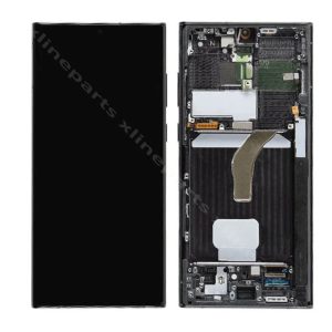 LCD Complete Frame Samsung S24 Ultra S928 black/blue/green (Original) Replacement